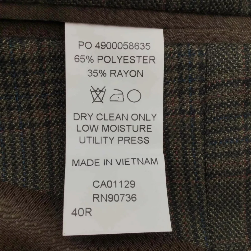 Michael by Michael Kors Men's Green Plaid designer Blazer Size 40R 40 - Picture 5 of 7
